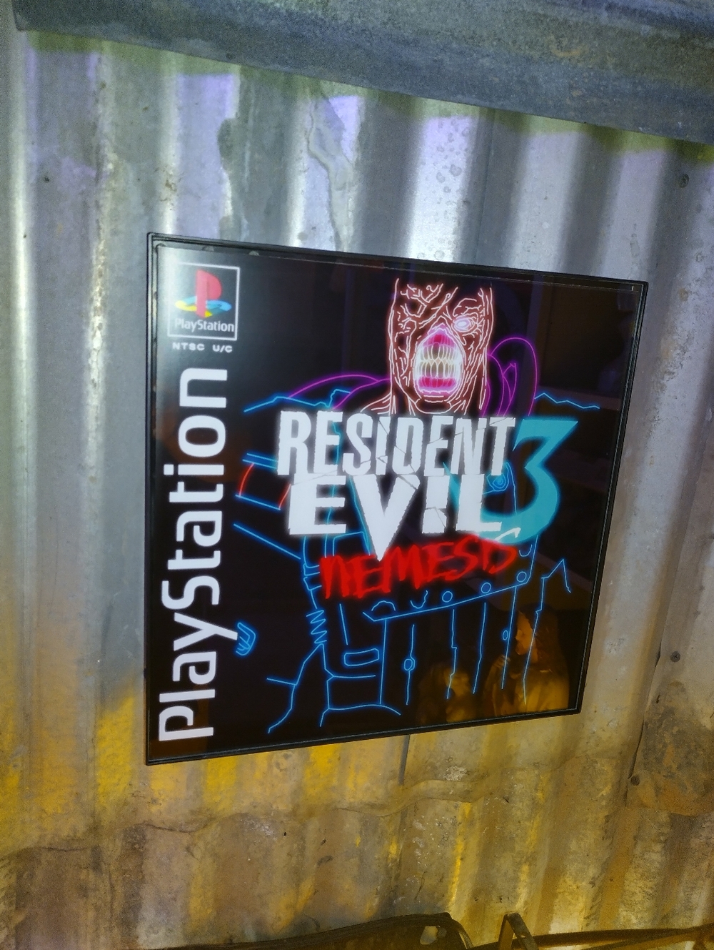 Neon Resident Evil 3 Retro PlayStation 1 Framed Art Print By Neon Nicho